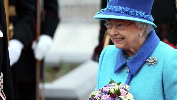 Britain's Queen Elizabeth II attends the opening ceremony for the Borders railway route at Tweedbank station, Scotland, Wednesday Sept. 9, 2015. - Sputnik International