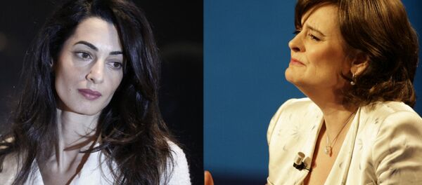Lawyer Amal Clooney (left) and former UK Prime Minister Tony Blair’s wife Cherie Blair (right) Lawyer Amal Clooney (left) and former UK Prime Minister Tony Blair’s wife Cherie Blair (right) - Sputnik International