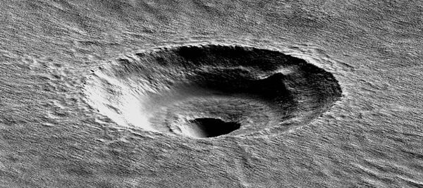 Digital terrain modeling of the Arcadia Planitia's crater investigated by the University of Arizona's Ali Bramson - Sputnik International