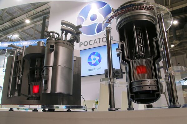 Models of nuclear reactors BREST and MBIR at Rosatom's stand at the 11th National Forum and Exhibition Goszakaz - 2015 (state procurement) at the VDNKh national economic achievements exhibition in Moscow Models of nuclear reactors BREST and MBIR at Rosatom's stand at the 11th National Forum and Exhibition Goszakaz - 2015 (state procurement) at the VDNKh national economic achievements exhibition in Moscow - Sputnik International