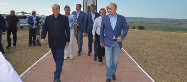 President of Russia Vladimir Putin and ex-prime minister of Italy Silvio Berlusconi September 11. 2015 President of Russia Vladimir Putin and ex-prime minister of Italy Silvio Berlusconi September 11. 2015 - Sputnik International