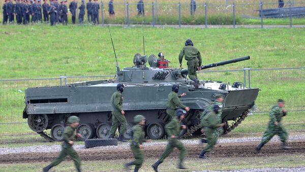 BMP 3 armored vehicle showcased at the 2nd International Forum 'Engineering Technologies 2012' in Zhukovsky outside Moscow - Sputnik International