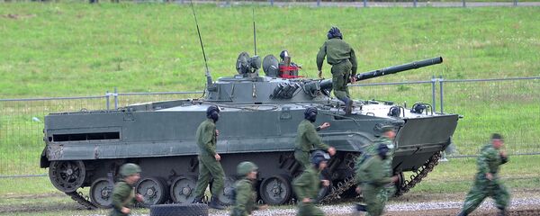 BMP 3 armored vehicle showcased at the 2nd International Forum 'Engineering Technologies 2012' in Zhukovsky outside Moscow - Sputnik International