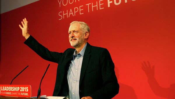 The new leader of Britain's opposition Labour Party Jeremy Corbyn makes his inaugural speech at the Queen Elizabeth Centre in central London, September 12, 2015 - Sputnik International