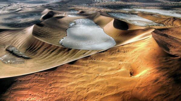 Bird view of Namibian dunes - Sputnik International