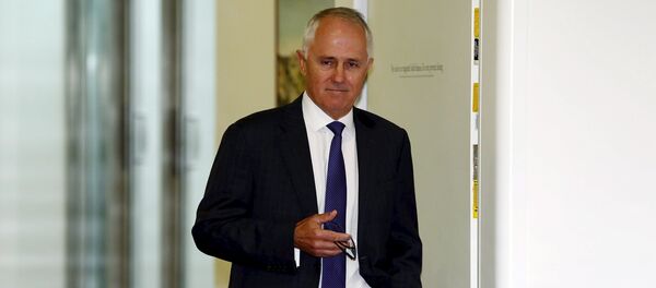 Federal Communications Minister Malcolm Turnbull walks out of a government party room meeting in Canberra's Parliament House in this file picture taken February 9, 2015. Federal Communications Minister Malcolm Turnbull walks out of a government party room meeting in Canberra's Parliament House in this file picture taken February 9, 2015. - Sputnik International