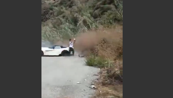 Drift King hits a guy after losing control of a powerful dodge viper! - Sputnik International