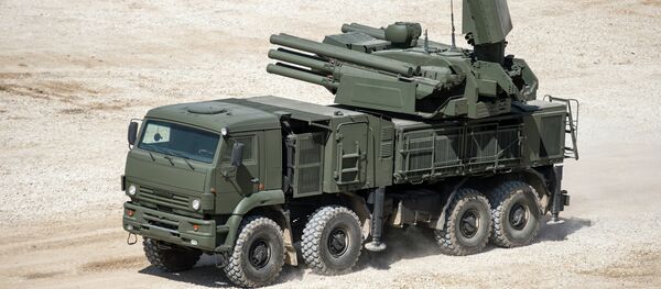 Military equipment displayed in the run-up to Army-2015 international forum - Sputnik International