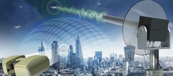 A graphic depiction of the Selex ES Falcon Shield counter-UAV system. A graphic depiction of the Selex ES Falcon Shield counter-UAV system. - Sputnik International