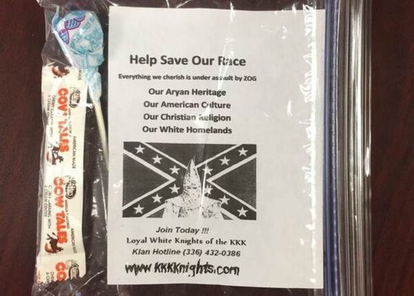The KKK is passing out bags filled with sweets and pro-Klan fliers in an Alabama county. The KKK is passing out bags filled with sweets and pro-Klan fliers in an Alabama county. - Sputnik International
