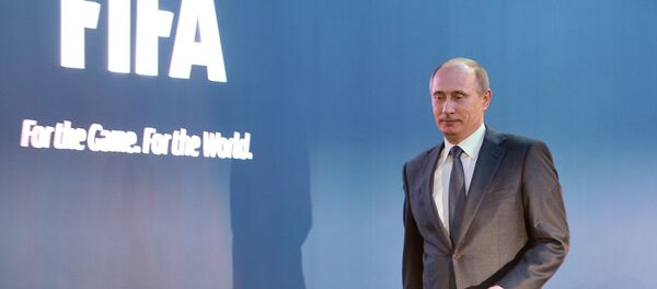 Vladimir Putin before a news conference following the announcement of Russia as the host country for the 2018 World Cup. Vladimir Putin before a news conference following the announcement of Russia as the host country for the 2018 World Cup. - Sputnik International