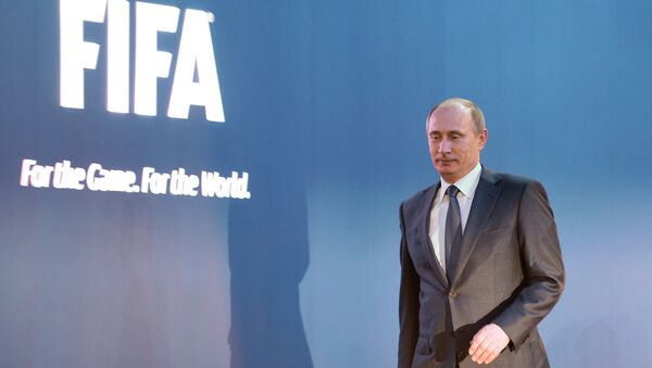 Vladimir Putin before a news conference following the announcement of Russia as the host country for the 2018 World Cup. - Sputnik International