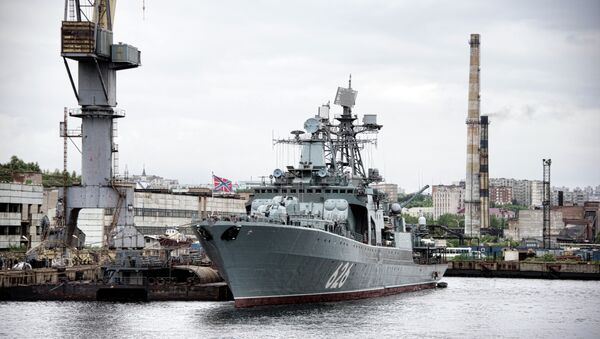 Russian destroyer Vice-Admiral Kulakov - Sputnik International