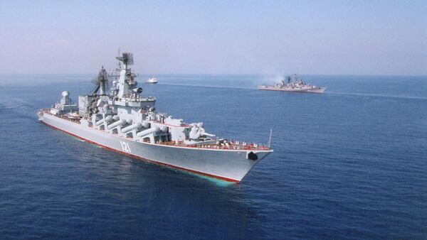 The Moskva missile cruiser of the Guards - Sputnik International