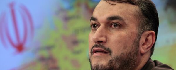 Iranian Deputy Foreign Minister Hossein Amir Abdollahian speaks during a press conference in Moscow, Russia, Friday, Aug. 3, 2012 Iranian Deputy Foreign Minister Hossein Amir Abdollahian speaks during a press conference in Moscow, Russia, Friday, Aug. 3, 2012 - Sputnik International