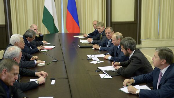 President Vladimir Putin meets with Palestinian President Mahmoud Abbas - Sputnik International