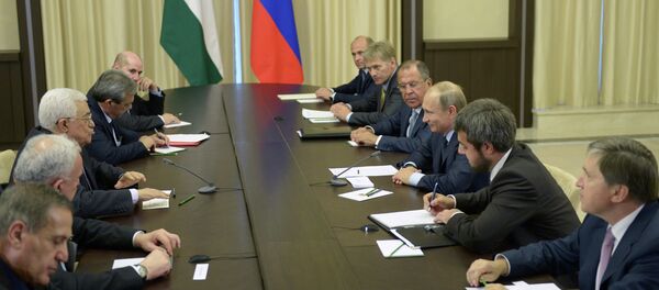 President Vladimir Putin meets with Palestinian President Mahmoud Abbas President Vladimir Putin meets with Palestinian President Mahmoud Abbas - Sputnik International