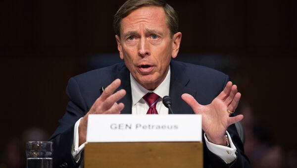 Former CIA Director David Petraeus testifies on Capitol Hill in Washington, Tuesday, Sept. 22, 2015, before the Senate Armed Services Committee hearing on Middle East policy - Sputnik International