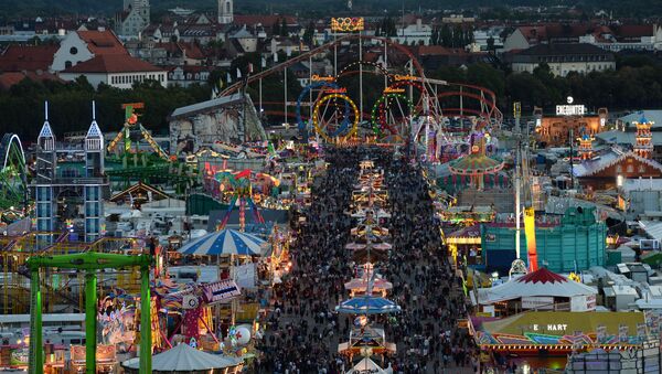 A picture taken on September 21, 2015 shows the Theresienwiese grounds of the Oktoberfest beer festival in Munich - Sputnik International