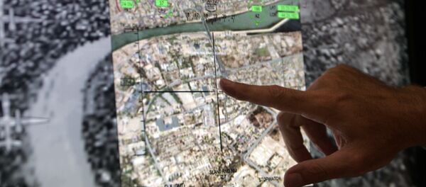 A screen of the system for unmanned drones. A screen of the system for unmanned drones. - Sputnik International