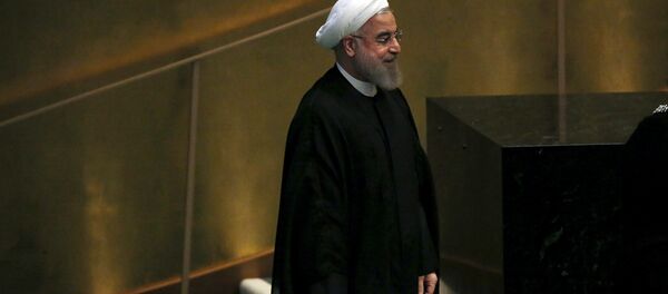 Iran's President Hassan Rouhani arrives to address a plenary meeting of the United Nations Sustainable Development Summit at the United Nations headquarters in Manhattan, New York September 26, 2015. Iran's President Hassan Rouhani arrives to address a plenary meeting of the United Nations Sustainable Development Summit at the United Nations headquarters in Manhattan, New York September 26, 2015. - Sputnik International