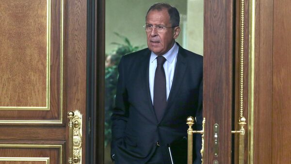 Foreign Minister Sergei Lavrov to attend Prime Minister Dmitry Medvedev's meeting with Cabinet ministers at the Government House, September 24, 2015 - Sputnik International