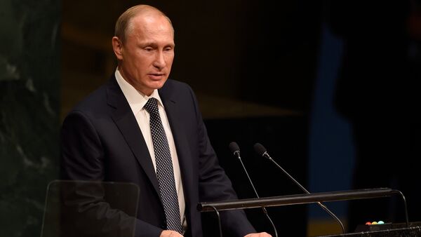 Russia's President Vladimir Putin addresses the 70th session of the United Nations General Assembly September 28, 2015 at the United Nations in New York - Sputnik International