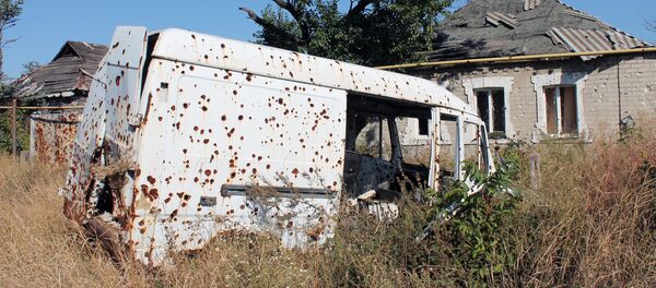 The village Veseloe in Donetsk region. 28.09.2015 - Sputnik International