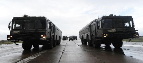 Bastion coastal defense missile system during a rehearsal of the military parade - Sputnik International
