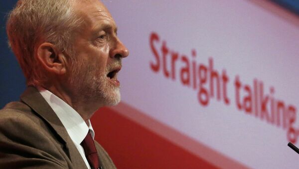 Britain's leader of the opposition Labour Party, Jeremy Corbyn, delivers his keynote speech at the party's annual conference in Brighton, Britain September 29, 2015. - Sputnik International