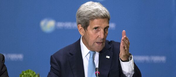 US Secretary of State John Kerry speaks during the Major Economies Forum on Energy and Climate(MEF) meeting on September 29, 2015 in New York US Secretary of State John Kerry speaks during the Major Economies Forum on Energy and Climate(MEF) meeting on September 29, 2015 in New York - Sputnik International