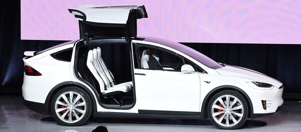 Tesla Model X is presented during a launch event in Femont, California on September 29, 2015 - Sputnik International