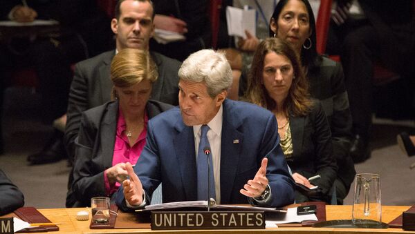 US Secretary of State John Kerry attends the United Nations Security Council, Wednesday, Sept. 30, 2015, at the UN headquarters. - Sputnik International