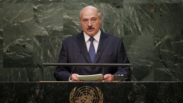 Belarus' President Alexander Lukashenko addresses a plenary meeting of the United Nations Sustainable Development Summit 2015 at the United Nations headquarters in Manhattan, New York - Sputnik International