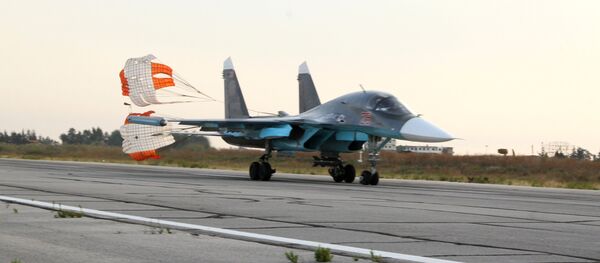 Sputnik Exclusive: Russian Sukhoi jets at airfield near Latakia - Sputnik International