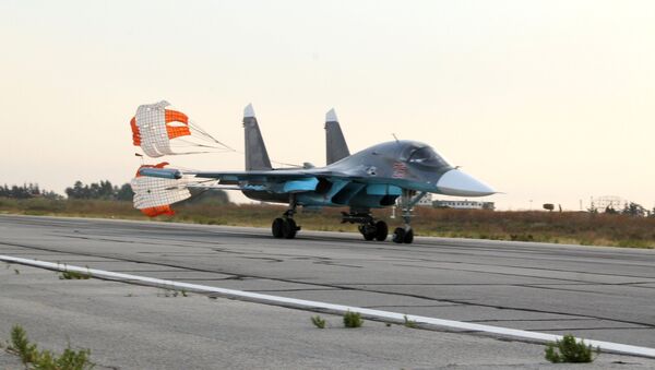 Sputnik Exclusive: Russian Sukhoi jets at airfield near Latakia - Sputnik International