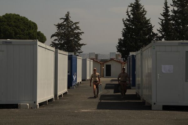 Russian soldiers at the Hmeymim base in Syria - Sputnik International