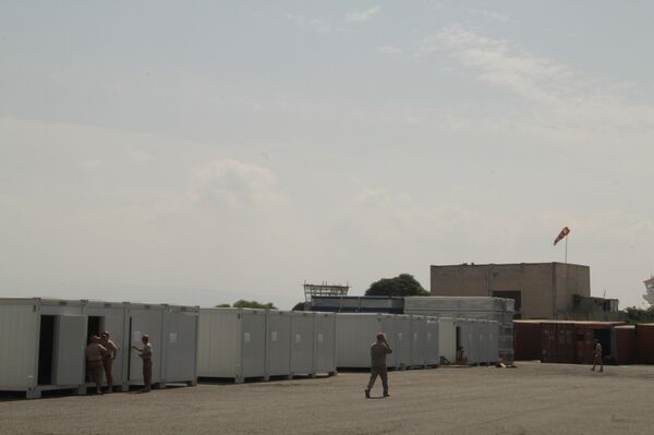 Russian soldiers at the Hmeymim base in Syria - Sputnik International