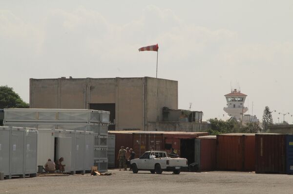 Russian soldiers at the Hmeymim base in Syria - Sputnik International