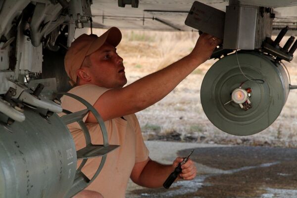Russian soldiers at the Hmeymim airbase Russian soldiers at the Hmeymim airbase - Sputnik International