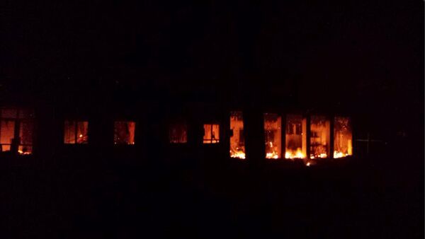 The Doctors Without Borders trauma center is seen in flames after explosions near their hospital, in the northern Afghan city of Kunduz The Doctors Without Borders trauma center is seen in flames after explosions near their hospital, in the northern Afghan city of Kunduz - Sputnik International