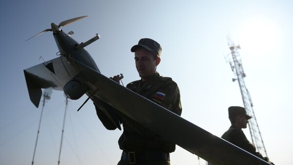 Launch of Zastava UAV during an exercise - Sputnik International