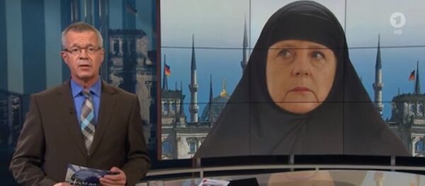 Merkel wearing a veil - Sputnik International