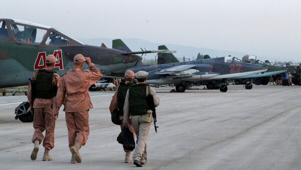 Russian warplanes at an airfield near Latakia - Sputnik International