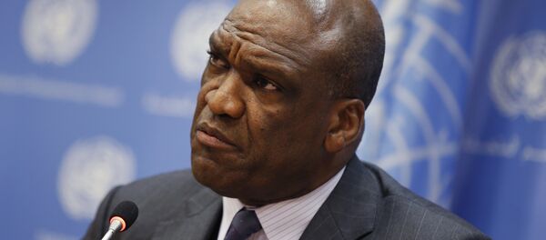 File photo of Ambassador Ashe of Antigua and Barbuda and current President of the U.N. General Assembly speaking during a news conference ahead of the 68th United Nations General Assembly at U.N. Headquarters in New York - Sputnik International