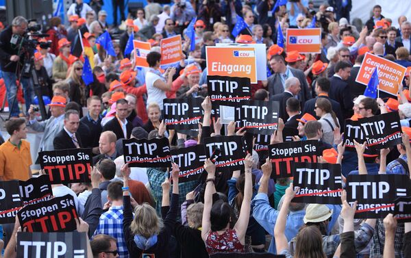 Anti-TTIP Flashmob in Hamburg, Germany - Sputnik International