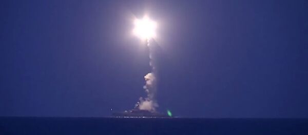 Massive strike on targets in Syria from the Caspian Sea Massive strike on targets in Syria from the Caspian Sea - Sputnik International