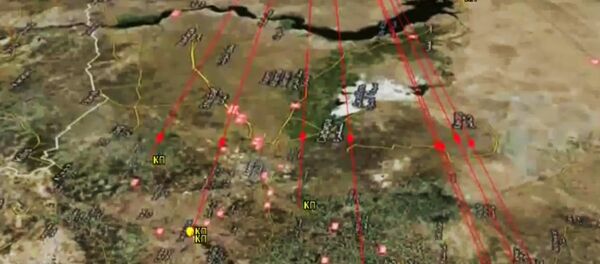 Footage of the trajectories of cruise missiles fired from Caspian Flotilla making their way toward ISIL positions in Syria Footage of the trajectories of cruise missiles fired from Caspian Flotilla making their way toward ISIL positions in Syria - Sputnik International