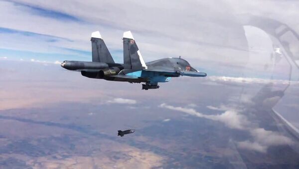 Russian air force strike the Islamic State in Syria - Sputnik International