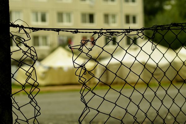 The Vámosszabadi refugee camp The Vámosszabadi refugee camp - Sputnik International